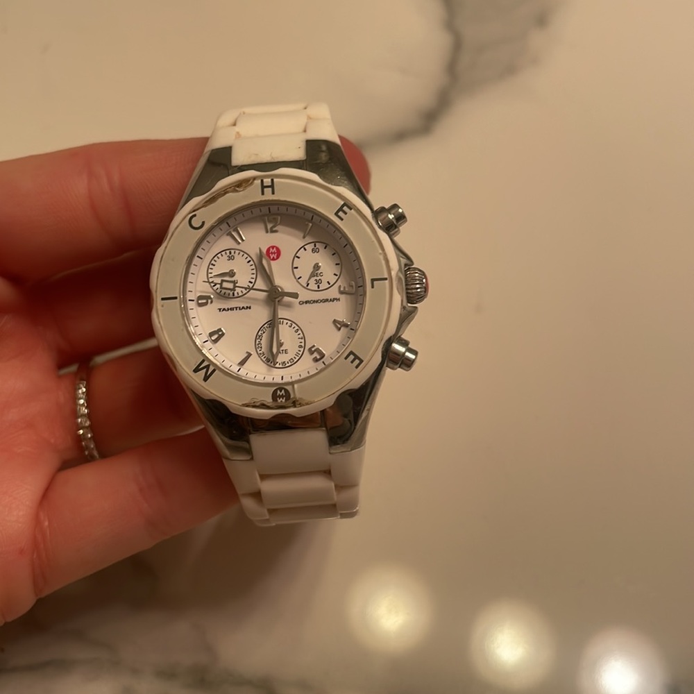 WHITE RUBBER MICHELE WATCH - Picture 4 of 6